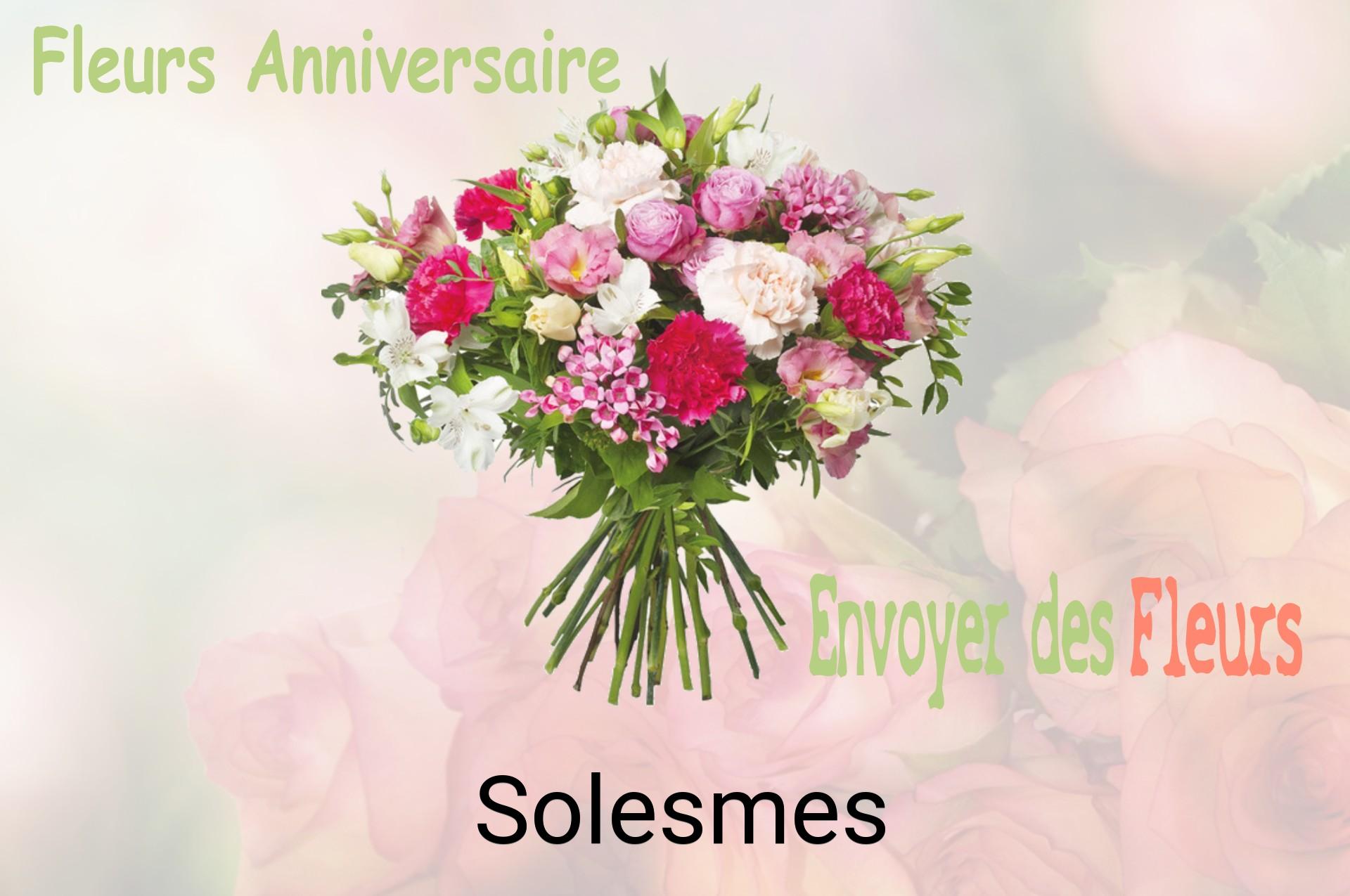 Bouquet de fleurs d’anniversaire livré à Solesmes